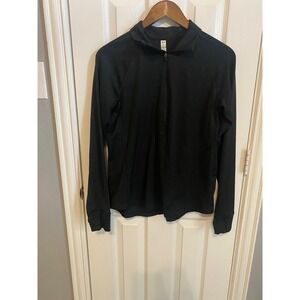 Under Armour Women's Large ColdGear Fitted 1/4 Zip Pullover Black Long Sleeve